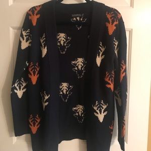 ❌SOLD❌ Cozy Moose Holiday Christmas Sweater Cardigan